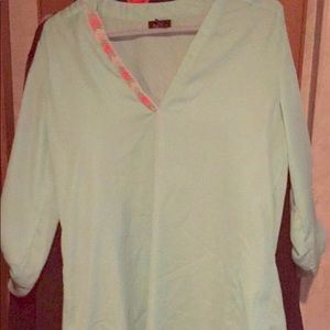 Teal Light and beautiful blouse